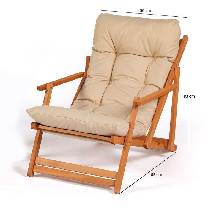 Hanah Home Silla de Jardín My008 Marrón y Crema Hanah Home Silla de Jardín My008 Marrón y Crema